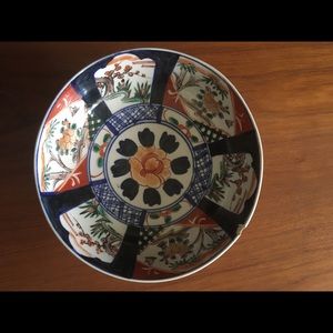 Vintage Japanese Imari Hand Painted Bowl 8.5”